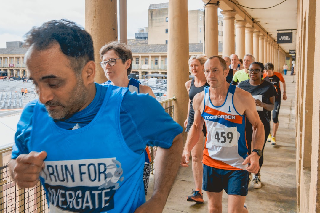 Runners in action
